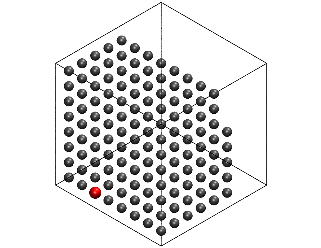 Initial ordered liquid-density methane configuration